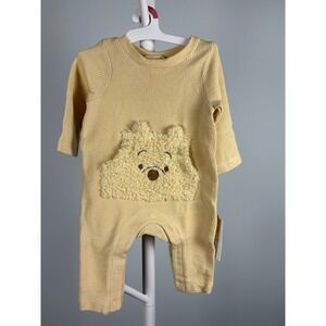 Cloud Island Disney Baby Winnie the Pooh Waffle Romper Beige New NB